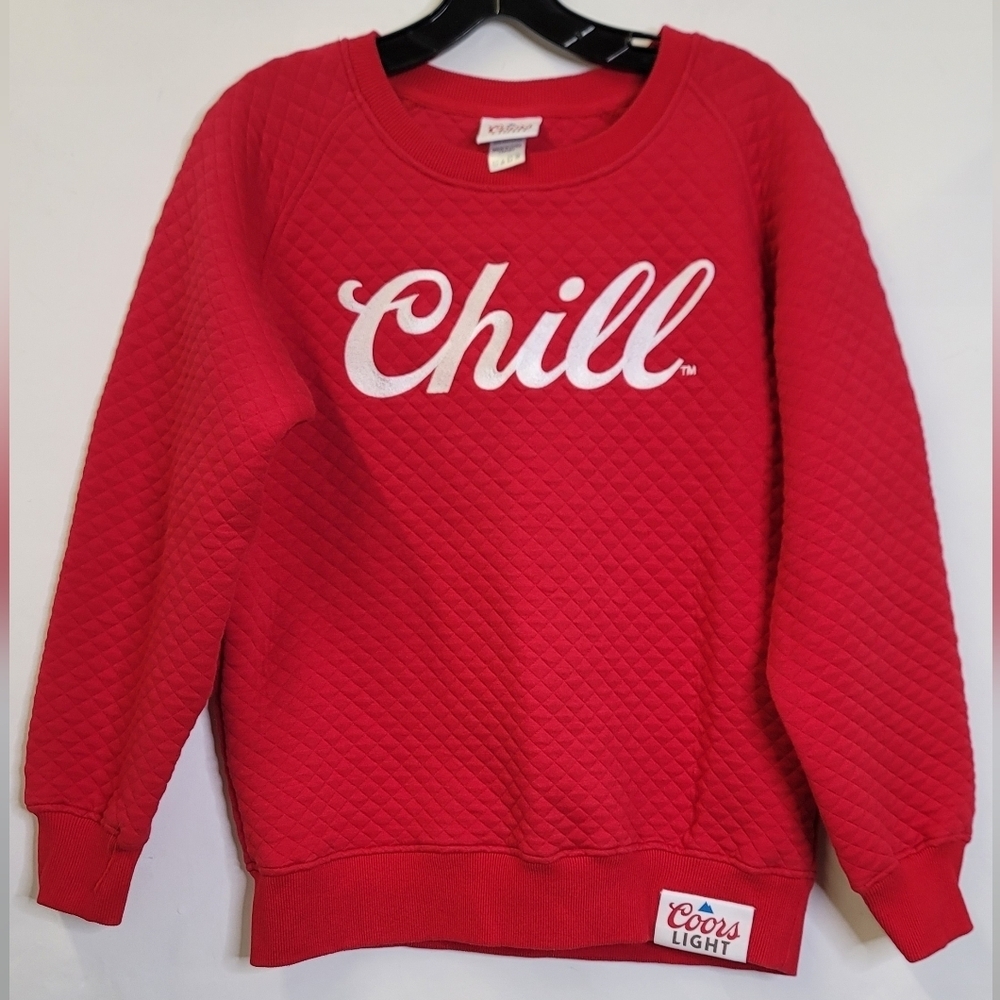 Coors  light quilted embroidered chill Pullover